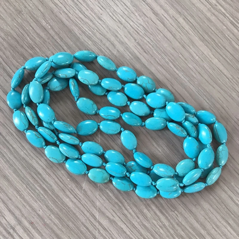 Длинная подвеска из натурального камня модное ожерелье с узлом ручной работы|knot
