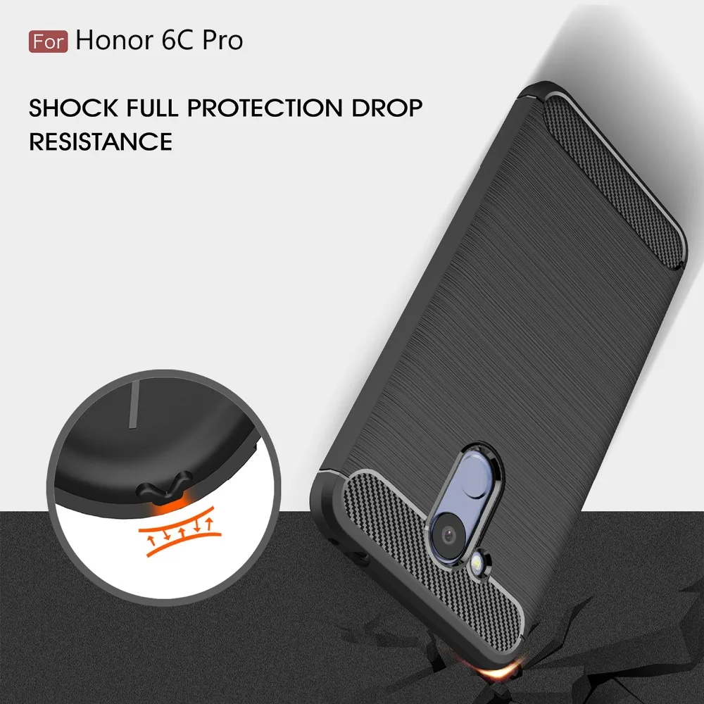 Чехол для Huawei Honor 6C Pro Ударопрочный Мягкий бампер матовый чехол из ТПУ 6c pro полный