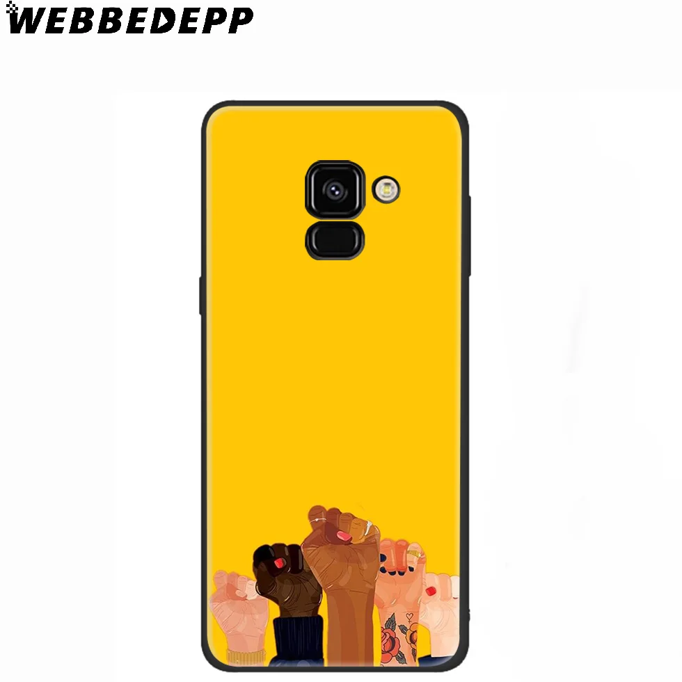 WEBBEDEPP эстетика желтый узор силиконовый чехол для Samsung Galaxy A3 A5 A6 A7 A8 A9 A10 A20 A30 A40 A50 A70