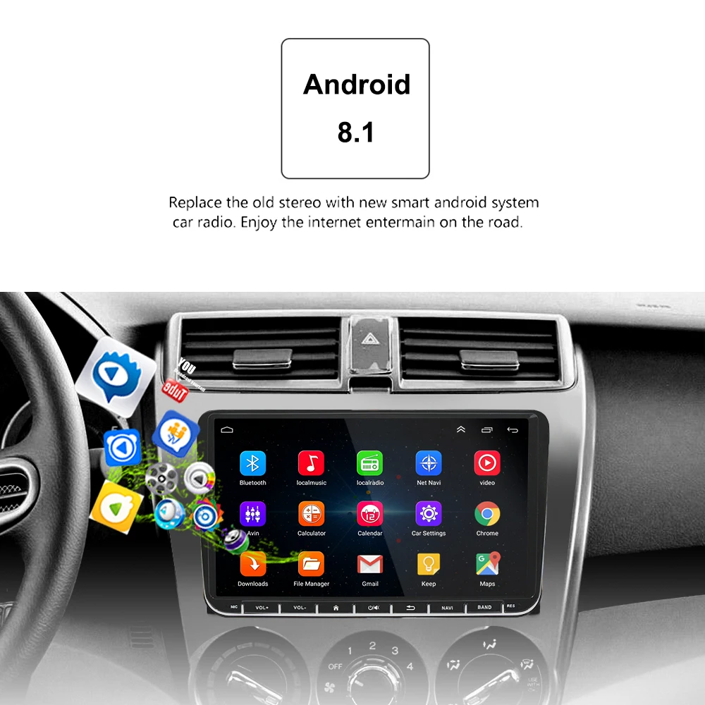 2G+ 16G " Android 8,1 для VolksWagen Passat Golf MK5 MK6 T5 EOS POLO Touran seat Sharan автомобильный стерео gps Bluetooth SWC WiFi RDS FM