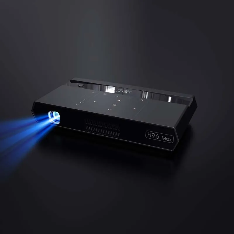 2019 Новый H96 MAX Портативный проектор DLP Full HD 4 K WI FI 5G Android 6 0 S912 2 + 16G сенсорная кнопка