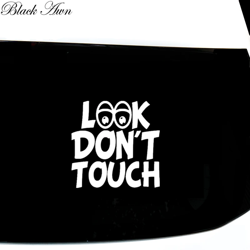 Посмотрите не Touch забавные наклейка на автомобильный бампер Rude сарказм винил