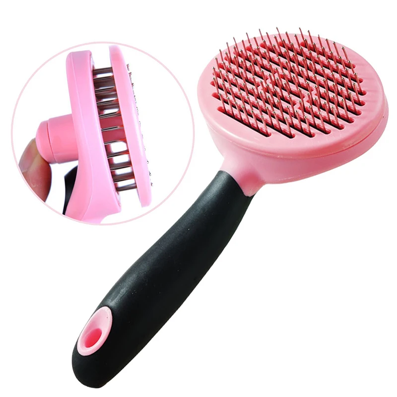 Dog Cat Comb Shedding Tool Brush Comb Rake Pet Fur Grooming Quick Clean Short Hair Remover Pet Massage Bath Brush Dog Supplies