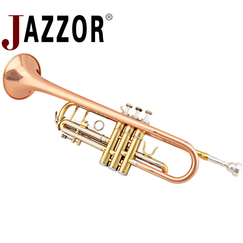 JAZZOR JZTR-400 профессиональные трубы B плоские золотые лаковые латунные духовые