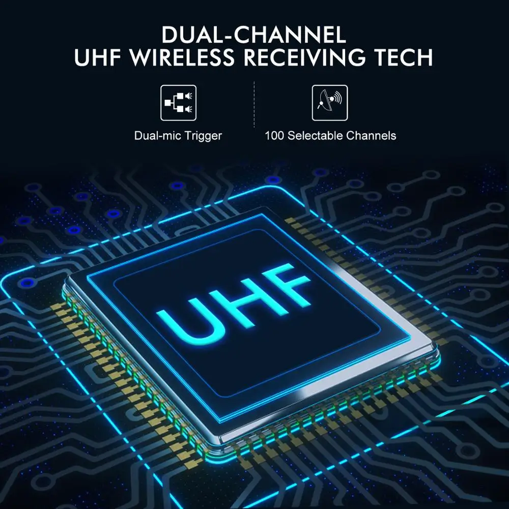 WM 10 Профессиональный UHF беспроводной микрофон Система Lavalier лацкане приемник