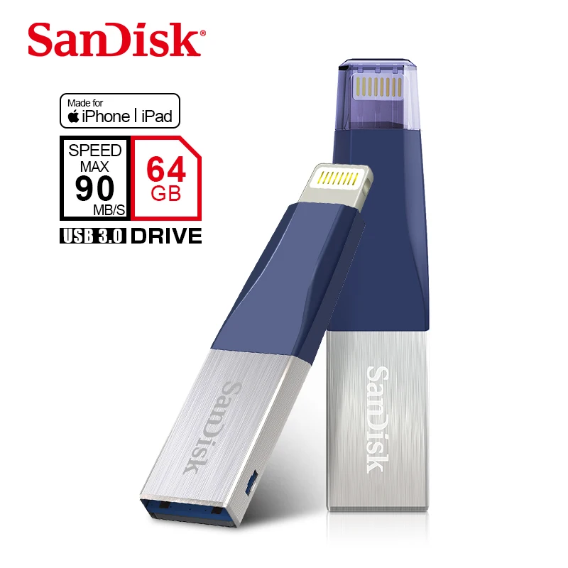 SanDisk USB флеш накопитель iXPand OTG Lightning разъем U диск 3 0 палка 32 Гб 64 128 ГБ накопители MFi