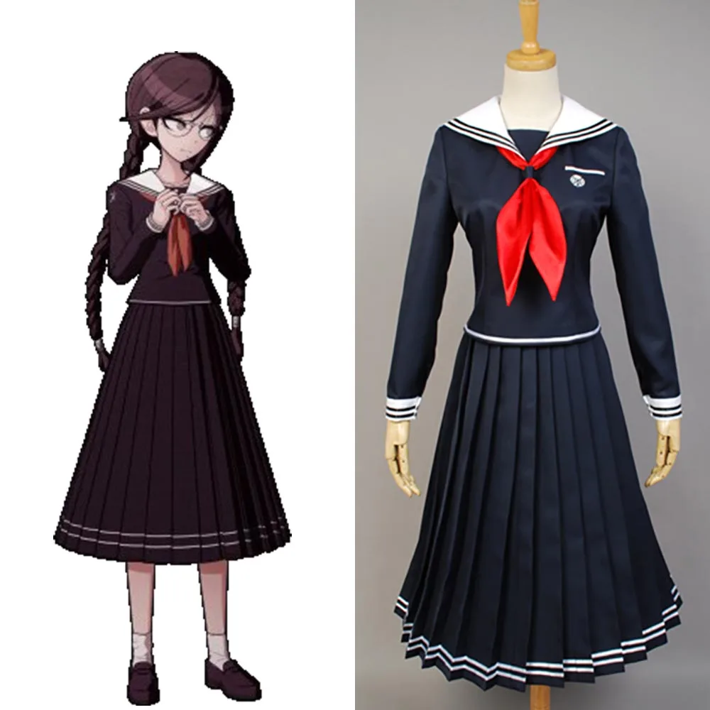 Косплэй Danganronpa Токо Fukawa костюм полные комплекты Форма платье карнавальный на