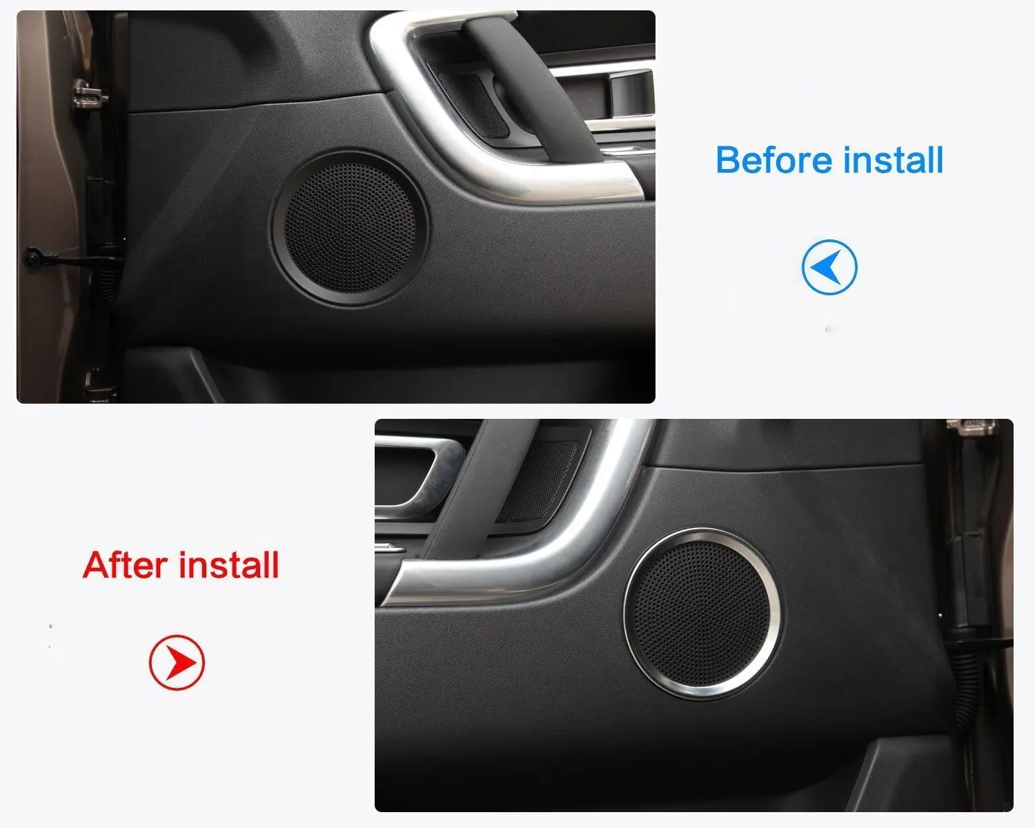 

4 PCS Chrome Car Door Speaker Ring Trim For Land Rover Discovery Sport 2015 - 2018 Car Styling