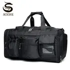 2018 Водонепроницаемые  дорожные нейлоновые большие сумки   Чемодан   Для мужчин   Однотонный  чёрный  цвет