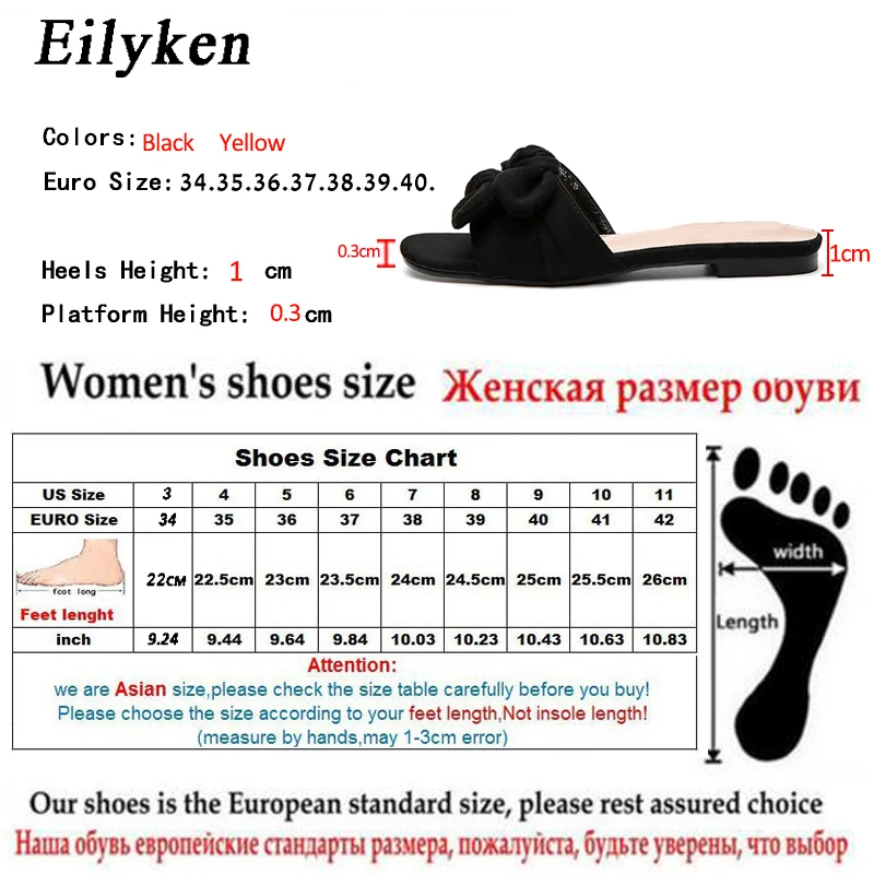 Eilyken/летние женские шлепанцы желтого и черного цвета; модные однотонные босоножки на низком каблуке с круглым носком; Размеры 35-40