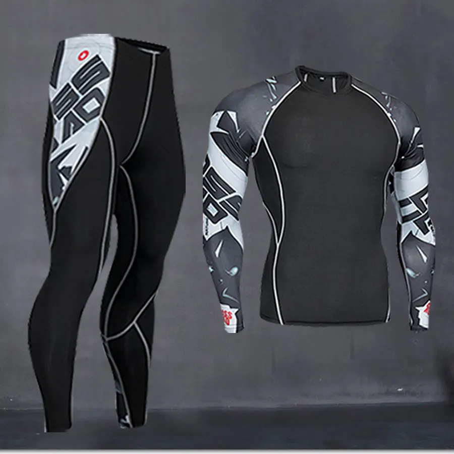 

Thermal Underwear Men's Long Underwear Compression Clothing Fitness Shirt Men Running Shirt Training Pants Thermal Underwear