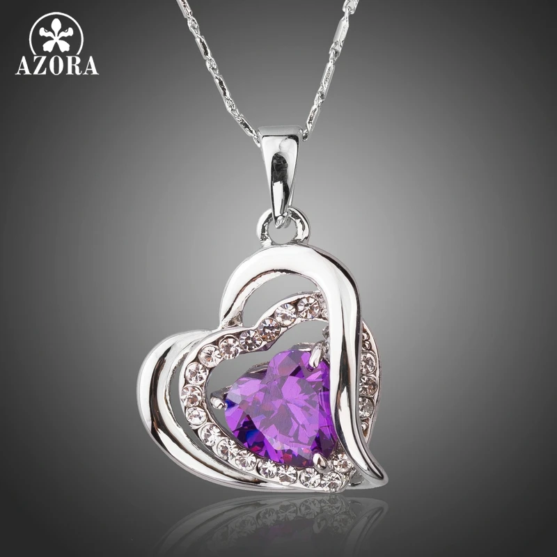 Женская цепочка с кулоном в виде сердца фианитом|necklace material|necklace pandanecklace alarm |