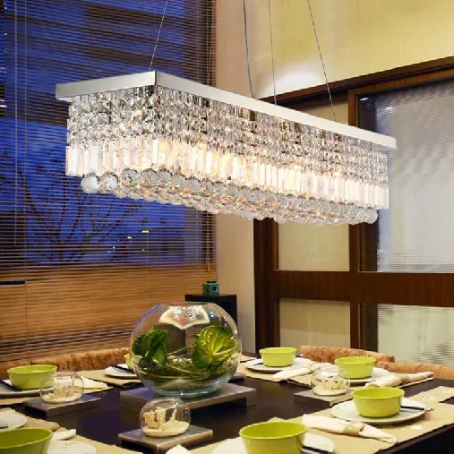 Бесплатная доставка K9 Хрустальная Люстра прямоугольник светодиодные лампы