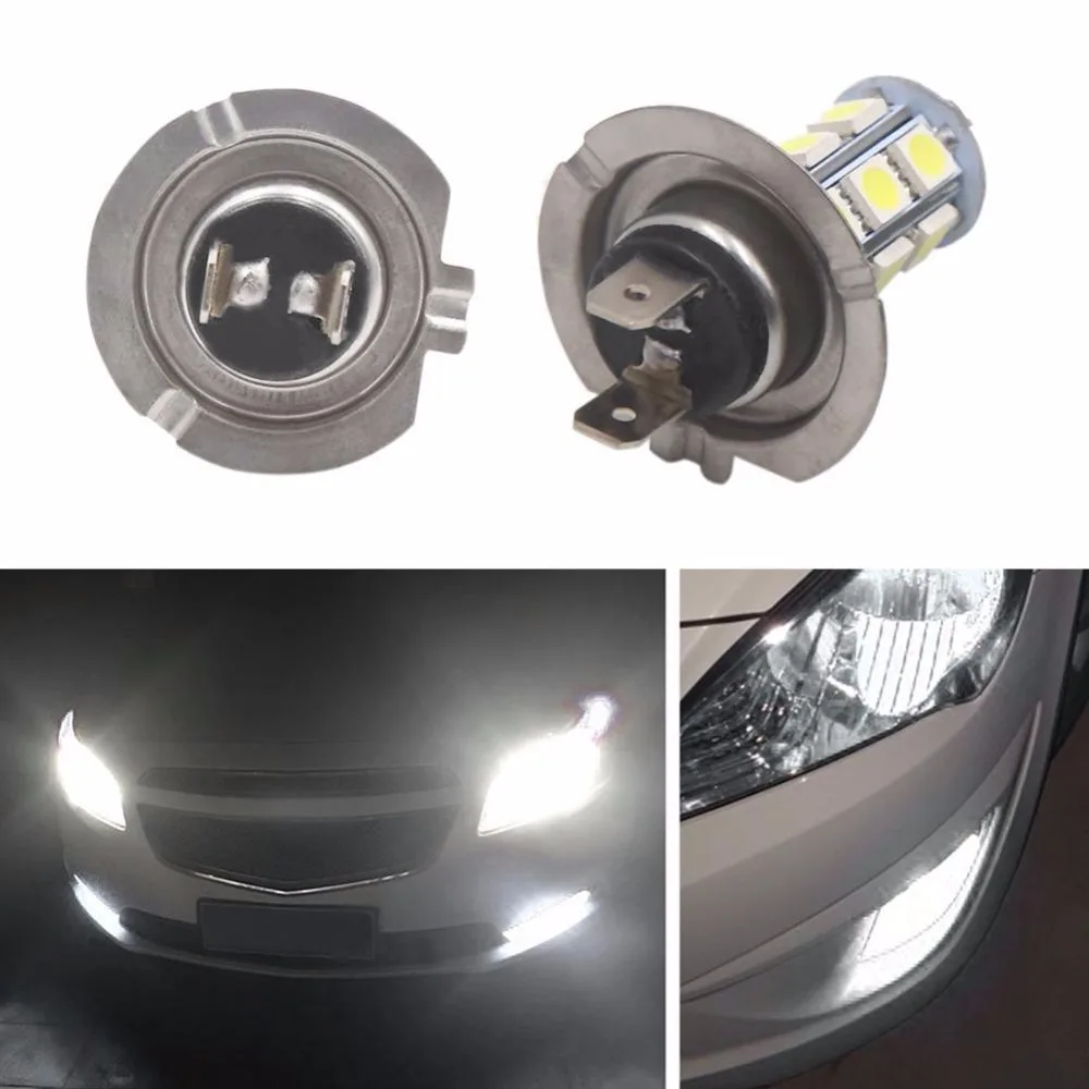 H7 5050 18 SMD светодиодный белый автомобиль авто противотуманные фары дальнего света в дневное время фары 12 V светодиодные лампы