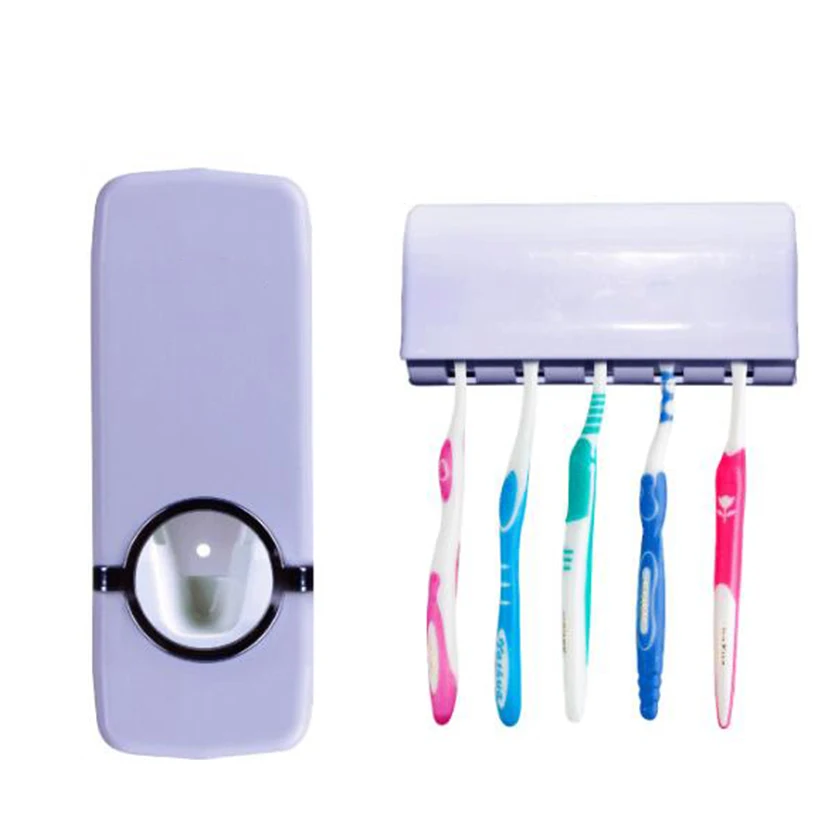 

Автоматический диспенсер для зубных щеток, набор из 5 держателей для зубных щеток, белого и красного цвета