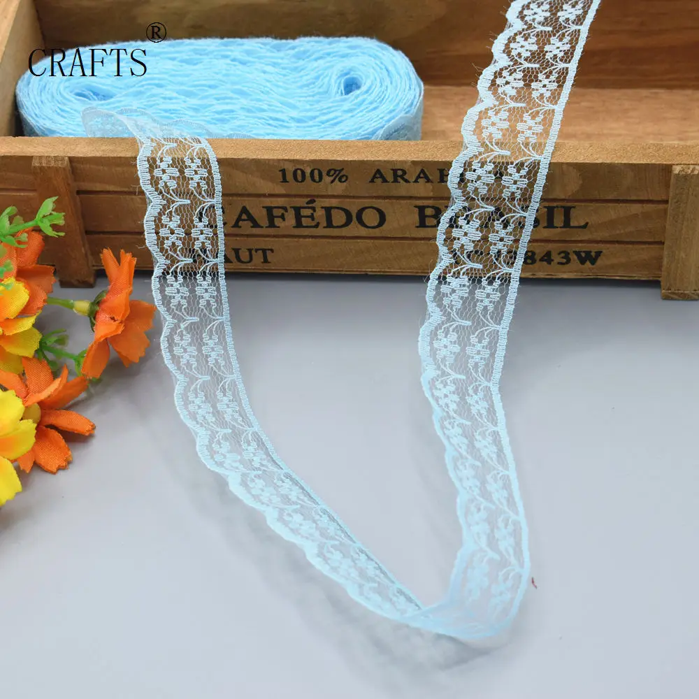 light bluer 27 цвет! 10 ярдов Высокое качество кружева ленты DIY одежды, свадебное платье, украшения ювелирных изделий - Цвет: light bluer