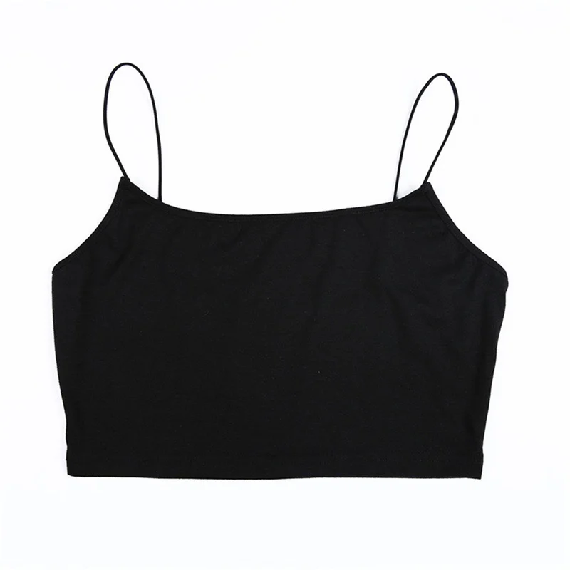 2018 Sexy Short Camis Women crop top Solid Black White Bandage Tank Cotton Fitness Summer Knitted Backless Female Croptop | Женская