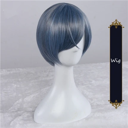 Wig Черный Дворецкий Аниме Косплей Ciel Phantomhive Lily Ceremonial платье косплей костюм женская униформа, костюмы шляпа+ платья+ перчатки - Цвет: Wig