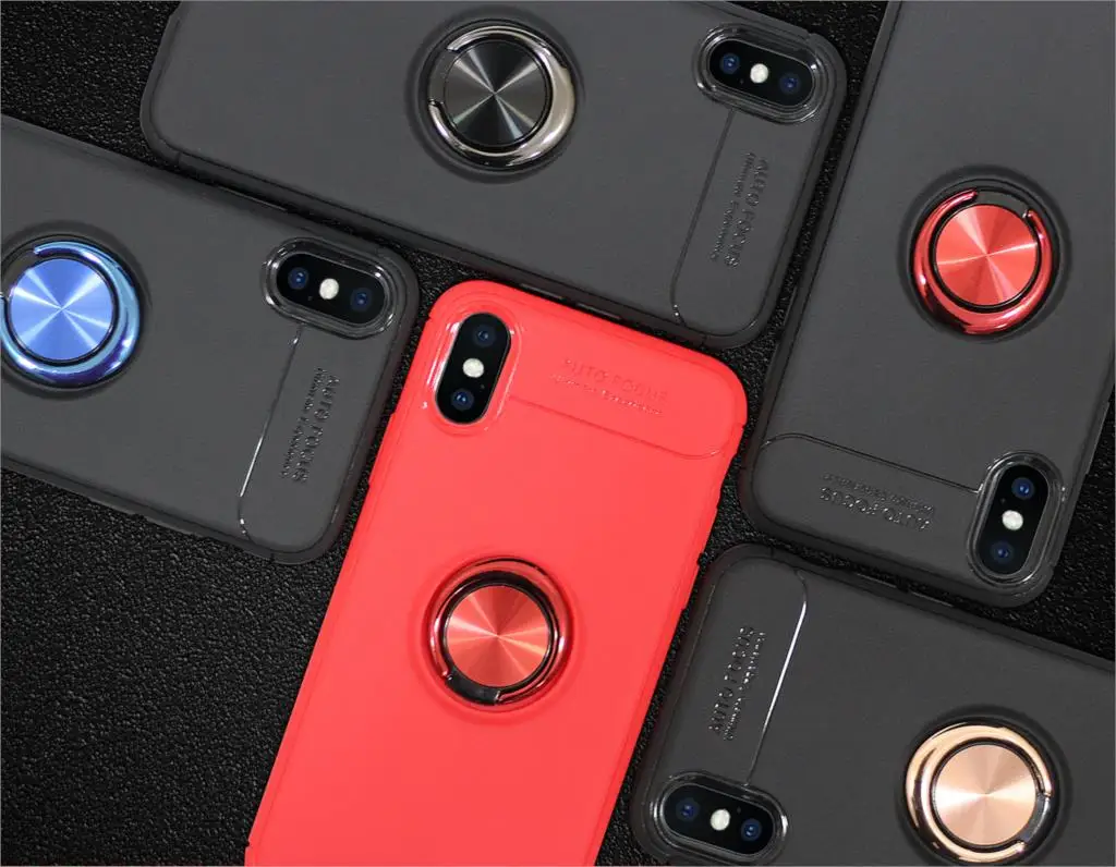 Чехол для Apple iphone X мягкий силиконовый чехол телефона невидимый кронштейн