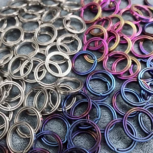 Подвесное кольцо из титанового сплава, 21 мм28 мм, маленькое уличное кольцо для ключей в форме инструмента для скалолазания, EDC, не ржавеет