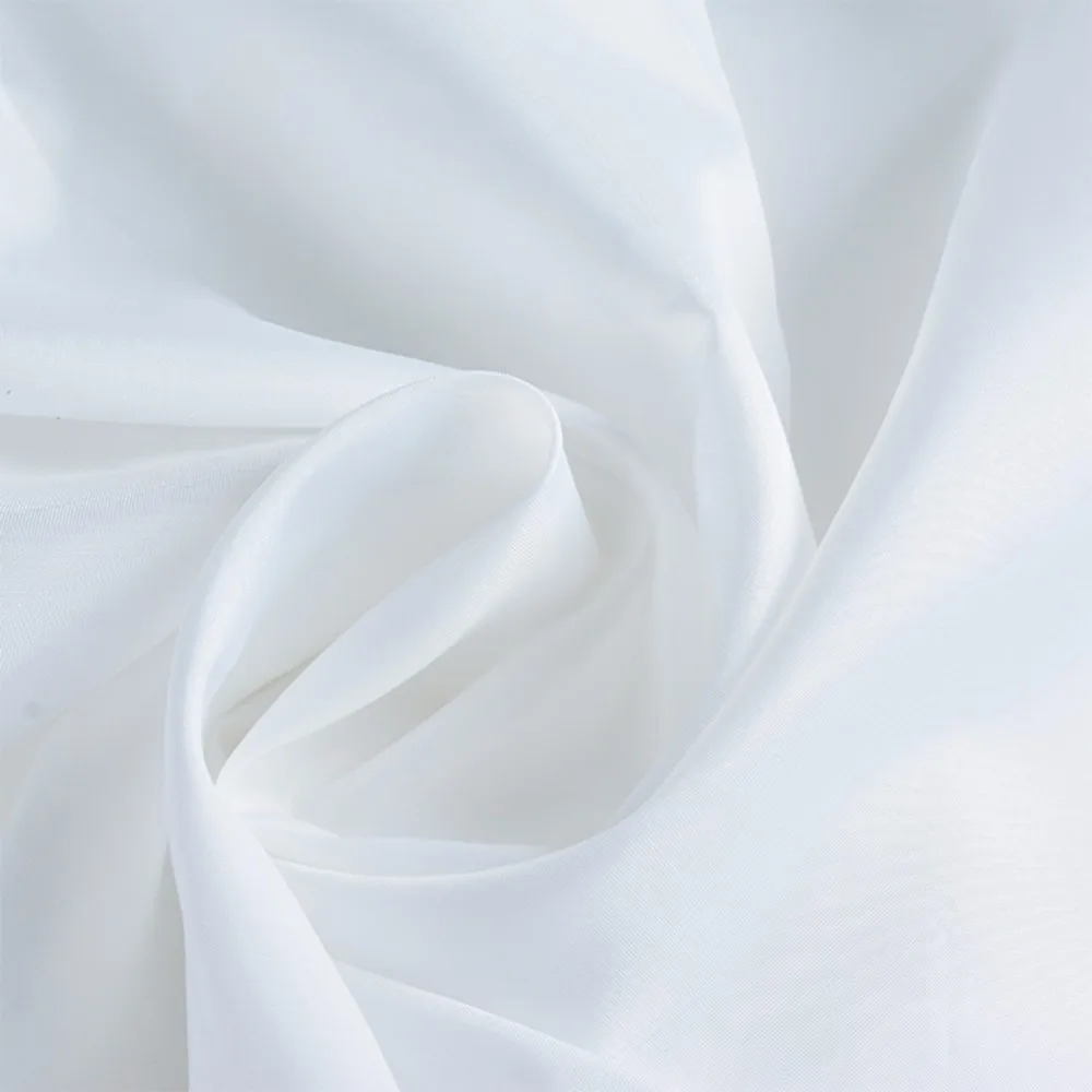 Элегантный водонепроницаемый белый полиэстер ткань Экстра длинные занавески - Фото №1