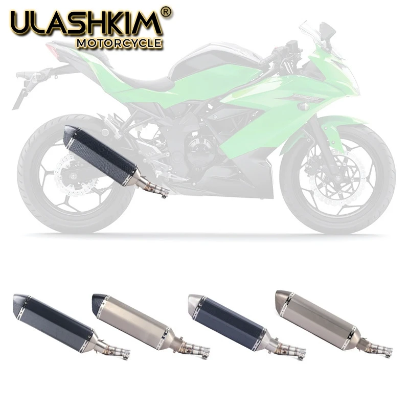 Мотоциклетная выхлопная контактная средняя труба для Kawasaki Z250 2008 2015 Ninja 300 2013 2016 250R