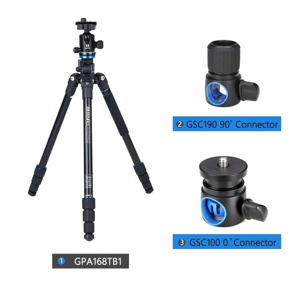 Set one Benro GPA168TB1 штатив Алюминий Камера монопод Штатив для Камера 4 секции B1 головка макс. нагрузка 8кг DHL - Цвет: Set one