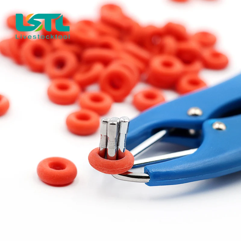 

Farm Livestock Piglet Sheep Castration Plier Tail Docking Clamp Bloodless Castration Rings Tail Docking Ringd15