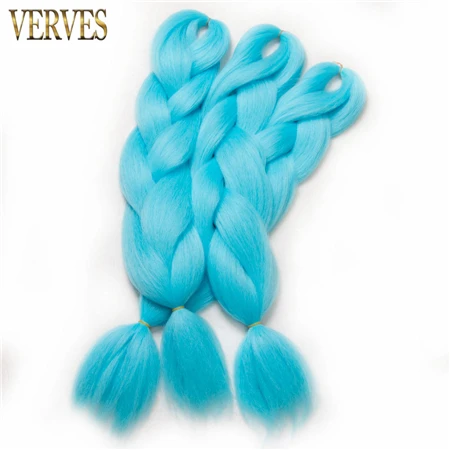 VERVES плетеные волосы, 1 шт., 24 дюйма, вязанные крючком огромные косички, 100 г/шт., синтетические, Омбре, Жаростойкие Волокна, волосы для наращивания, розовые - Цвет: M1b/красный