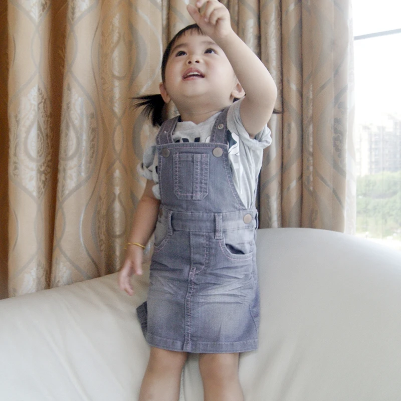 Baby Girls Jeans Dresses Denim Jumpsuits Suspender Sundresses Mini Newborn Overalls Bebe Straps A-line Children Clothing | Детская