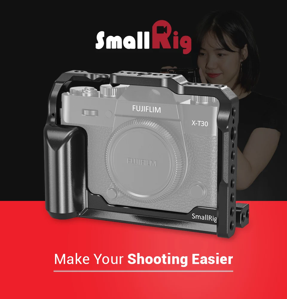 Клетка SmallRig XT30 для камеры Fujifilm X-T30 и X-T20 с QR Arca совместимая пластина ласточкин хвост на нижней части CCF2356