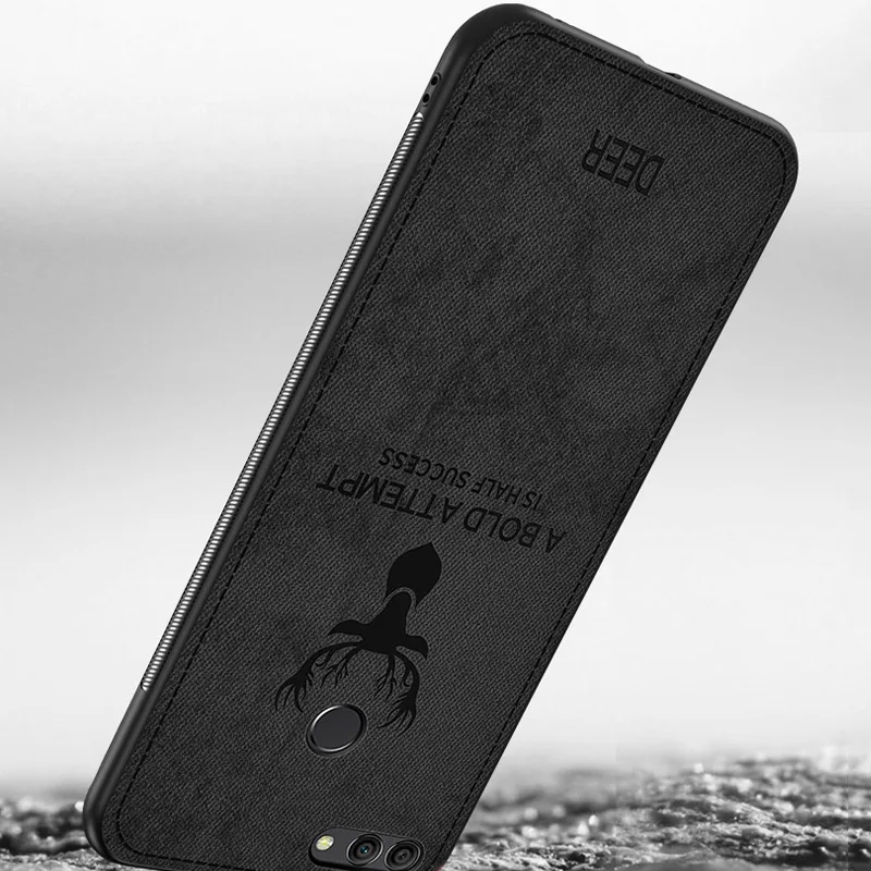 3D олень ткани текстуры случаи телефона для huawei Honor 6X7X8 8X max V8 тонкий мягкий