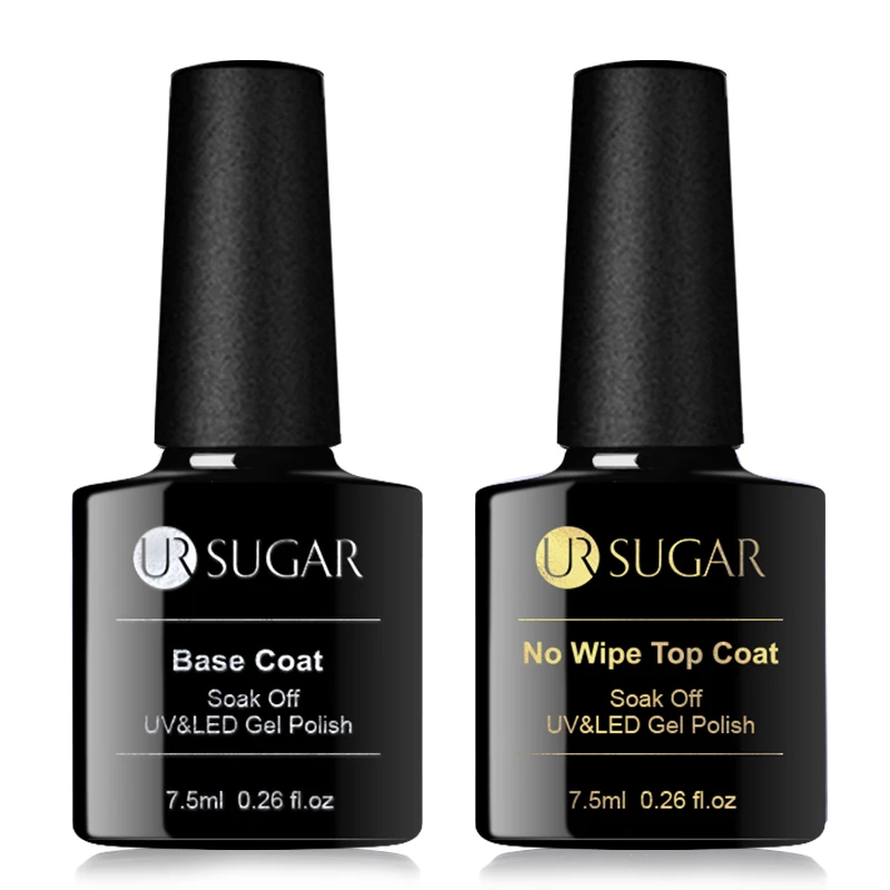 Base Coat Top Coat 1 UR SUGAR Base Coat Top Coat Tempered Enhance Nail Gel Polish Matte No Wipe Top Coat Soak Off UV Gel Varnish Lacquer Manicure - Цвет: Base Coat Top Coat 1