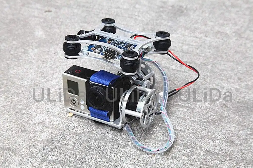 

160G Light Aluminum Brushless Camera Gimbal /w Motors BGC Controller For Gopro 2 3 4 DJI Phantom & QRX 350Pro ,Walkera QR X350