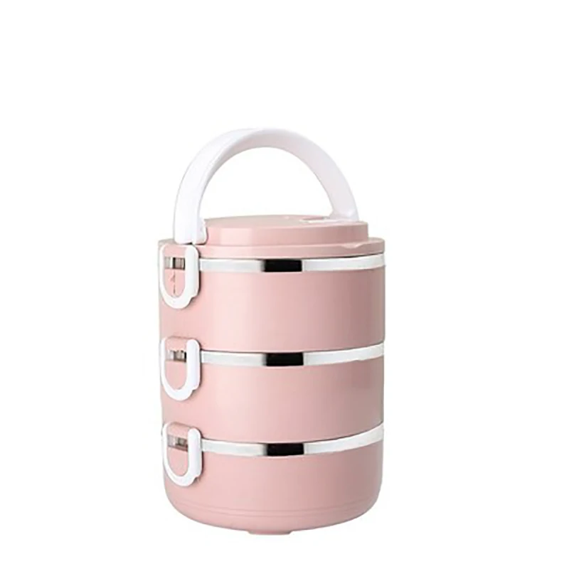 Pink3 ONEUP 304 многослойный Ланч-бокс контейнеры для еды Детские контейнеры для хранения еды с отделениями Бенто-бокс изоляционные коробки для пикника - Цвет: Pink3