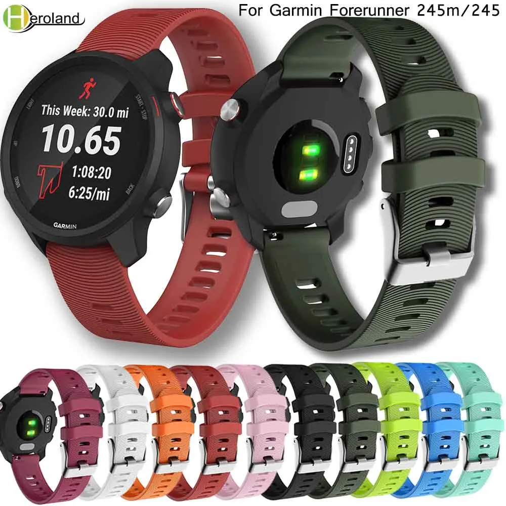 Ремешок для часов Garmin Forerunner 245/245M/Vivoactive 3 Мягкие силиконовые смарт часы 645