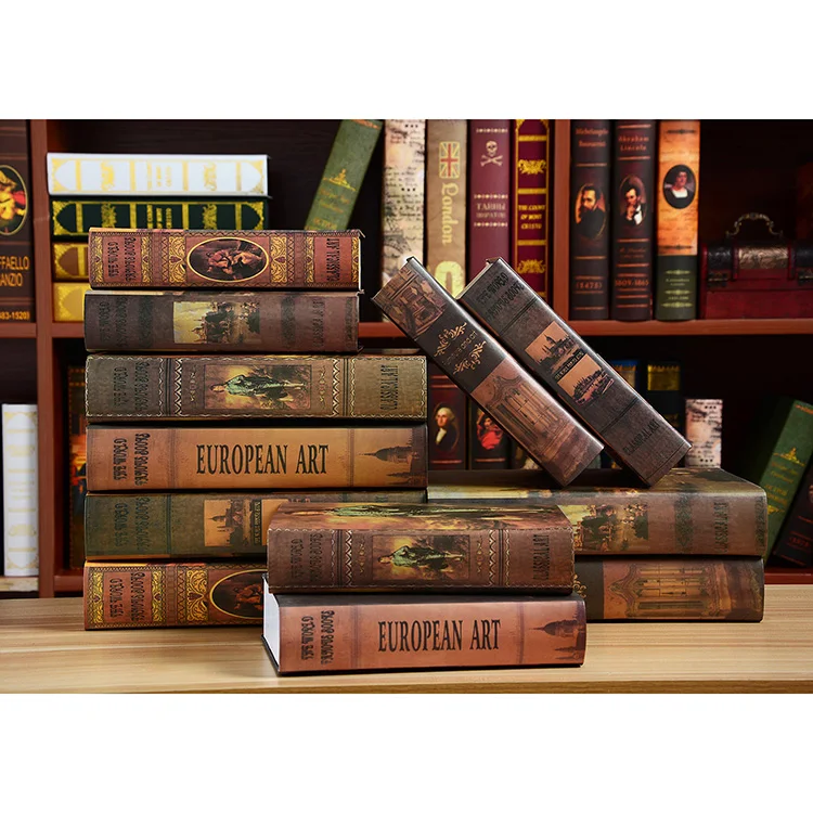 Поддельная ретро Книга в континентальном стиле модель украшение комнаты офиса