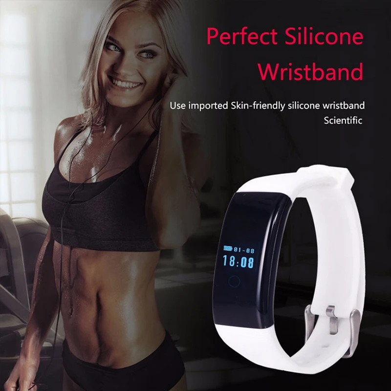 Bluetooth Спорт Смарт часы браслет IP67 Водонепроницаемый SmartWatch монитор сердечного