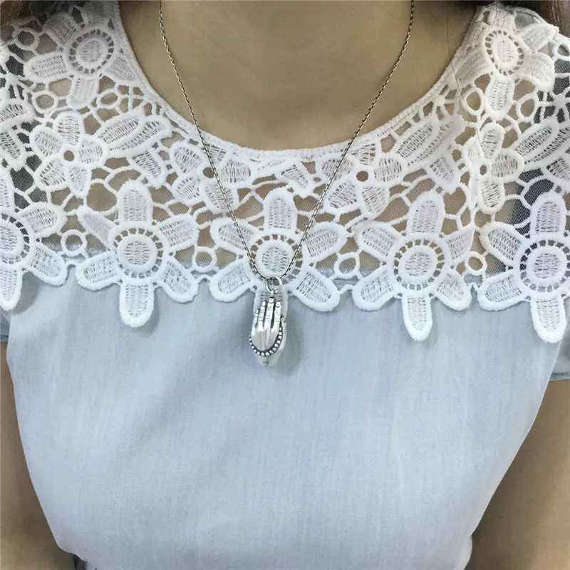BESTLYBUY подлинное серебро 925 пробы подвеска Будды двойная рука 100% чистый S925 твердые