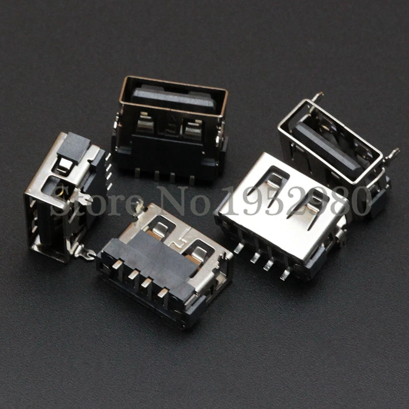 10 шт. USB 2 0 разъем Гнездо SMT Передняя фута мм высокий 4 Pin для передачи данных