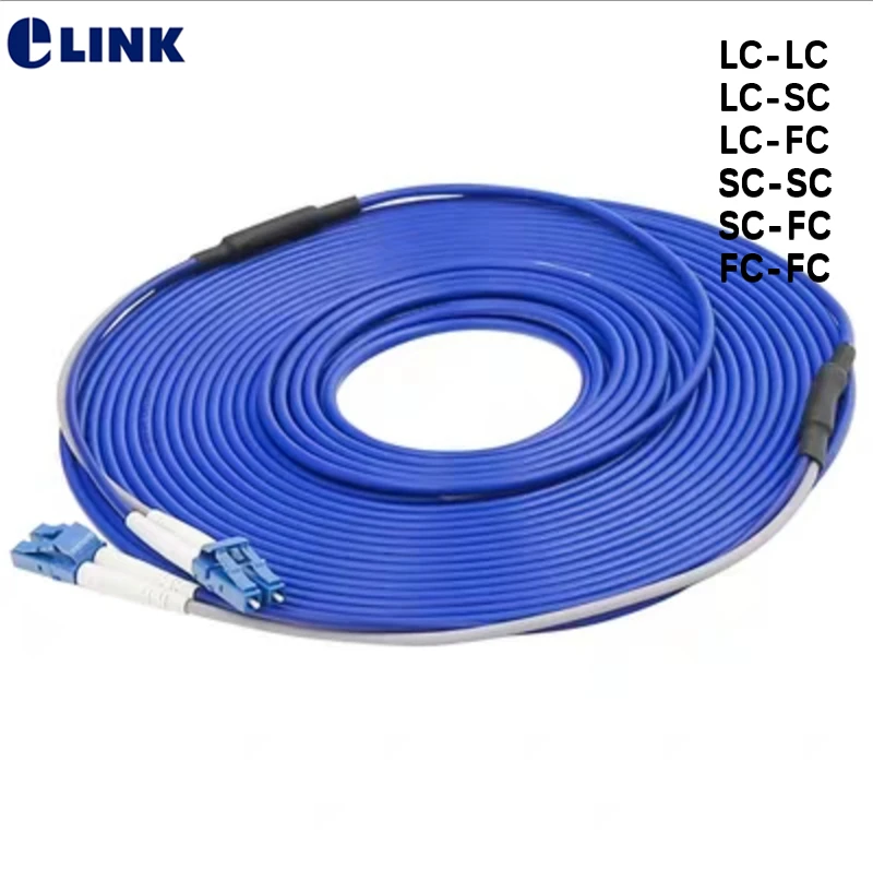 70mtr бронированный волоконный патч-корд 2 SC LC FC SM ftth jumper 2-жильный одномодовый