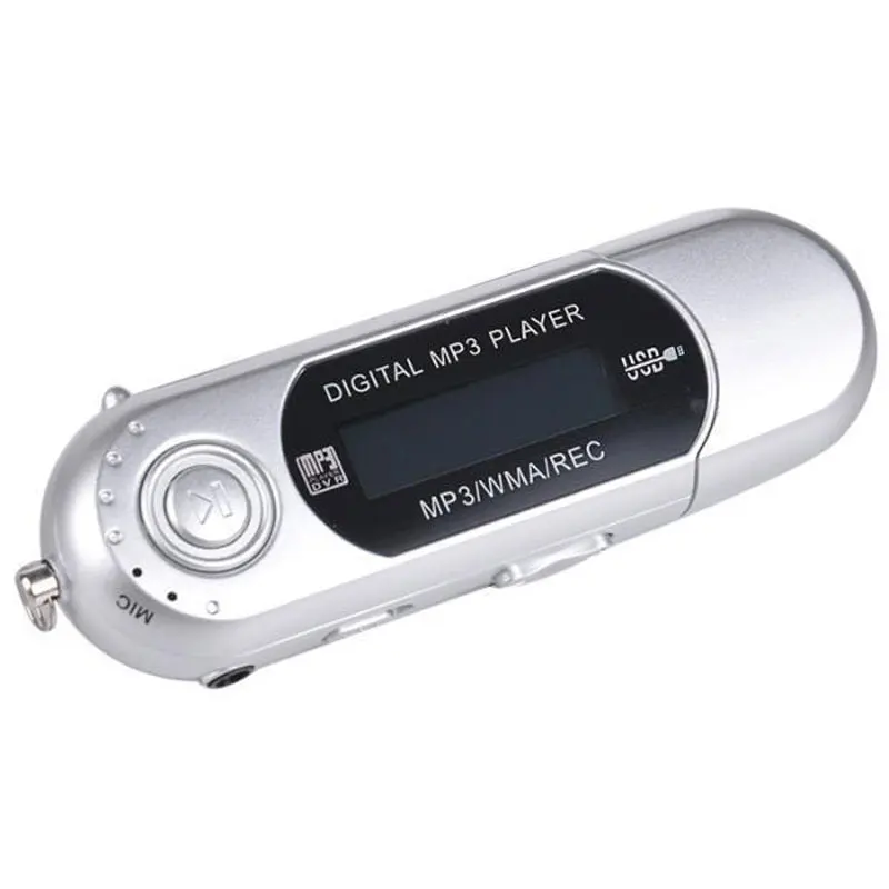 Mini MP3 Player LCD Display with USB High Definition Music Support FM Radio SD Card free earphone | Электроника