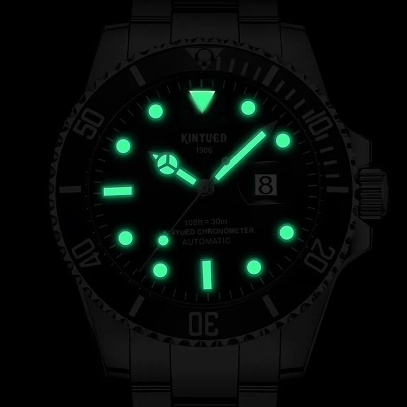 Оригинальные автоматические механические часы Green Water Ghost мужские Модные
