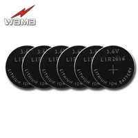 5x wama li ion rechargeable button cell lir2016 recharged 500 times replace for car keys cr2016 battery 3 6v batteries drop ship