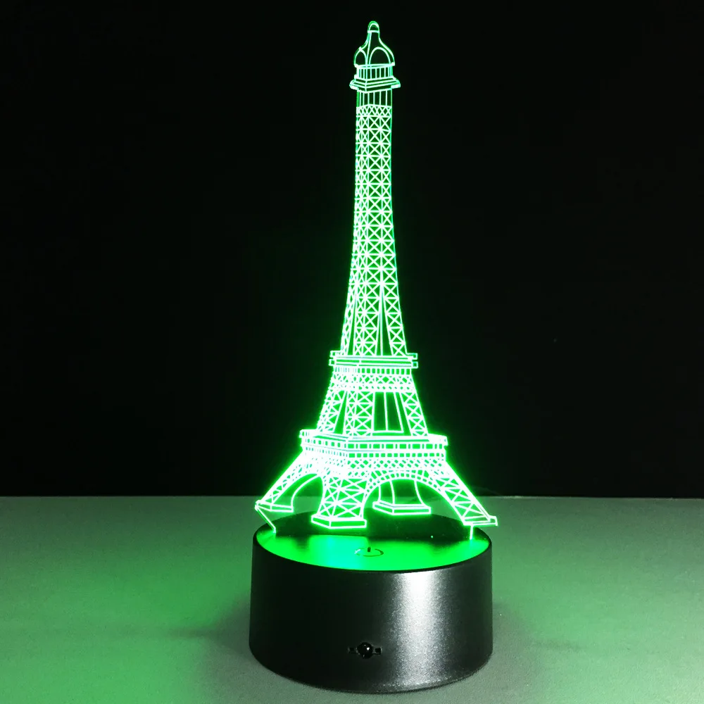 Lámpara De modelado De luz Led 3d Usb, torre De París, regalo...