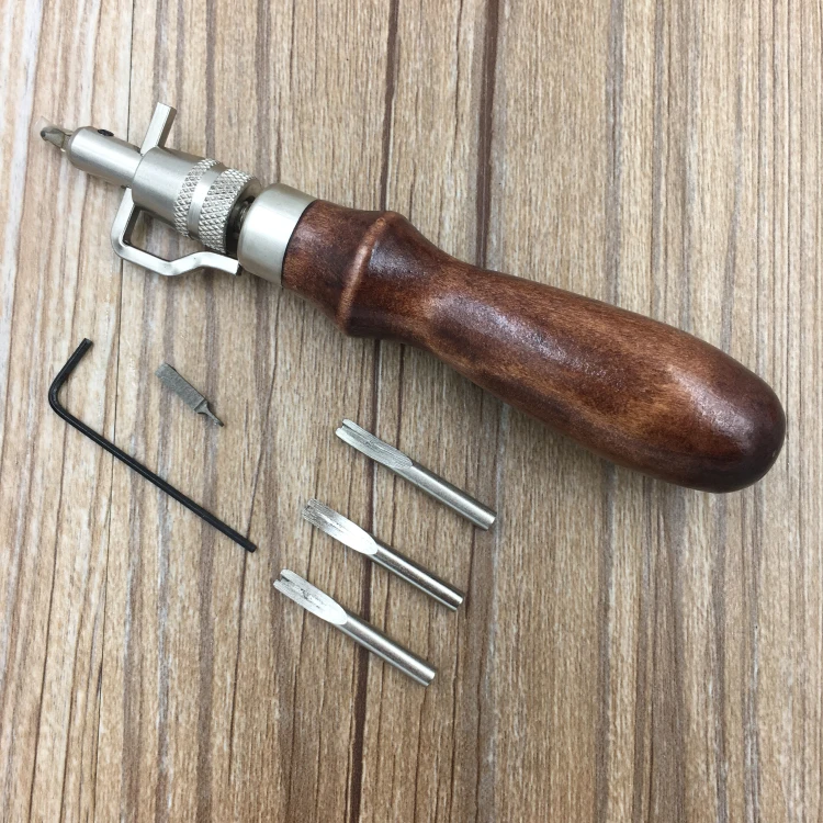

DIY leather edger beveller leather edge crease working tool 3 replacement tips