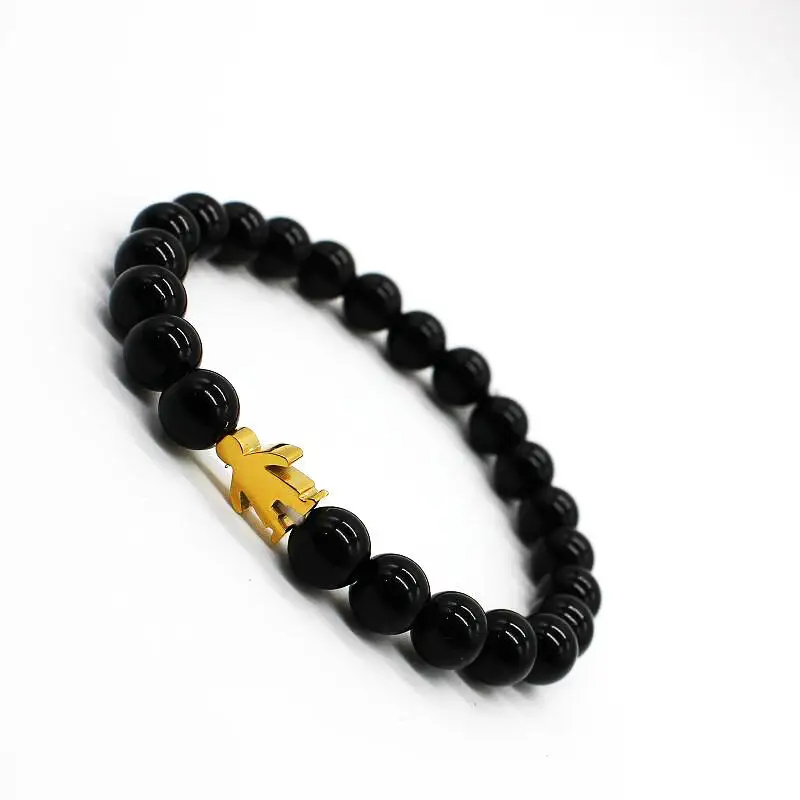Милый браслет из нержавеющей стали с шармами для маленьких мальчиков бусины
