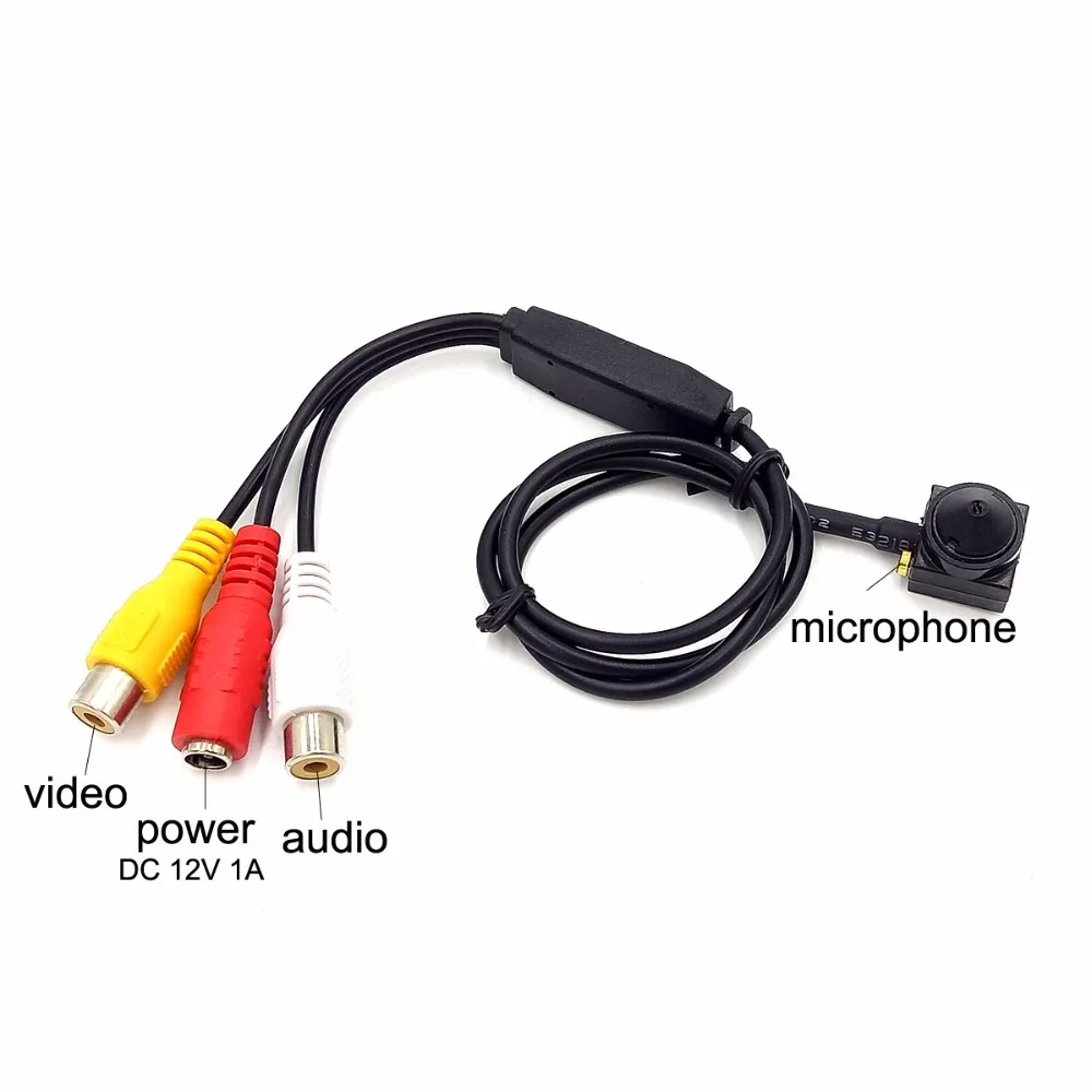 1000TVL CCTV мини камера видеонаблюдения с аудио объективом f3.7mm Мини для домашней