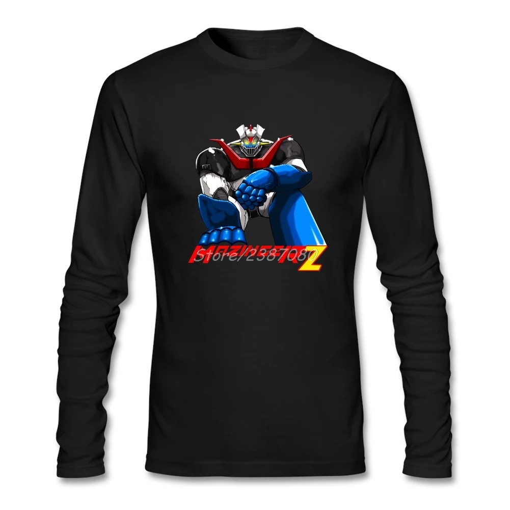 Футболки Mazinger Z Crazy Group из чистого хлопка с длинным рукавом | Мужская одежда