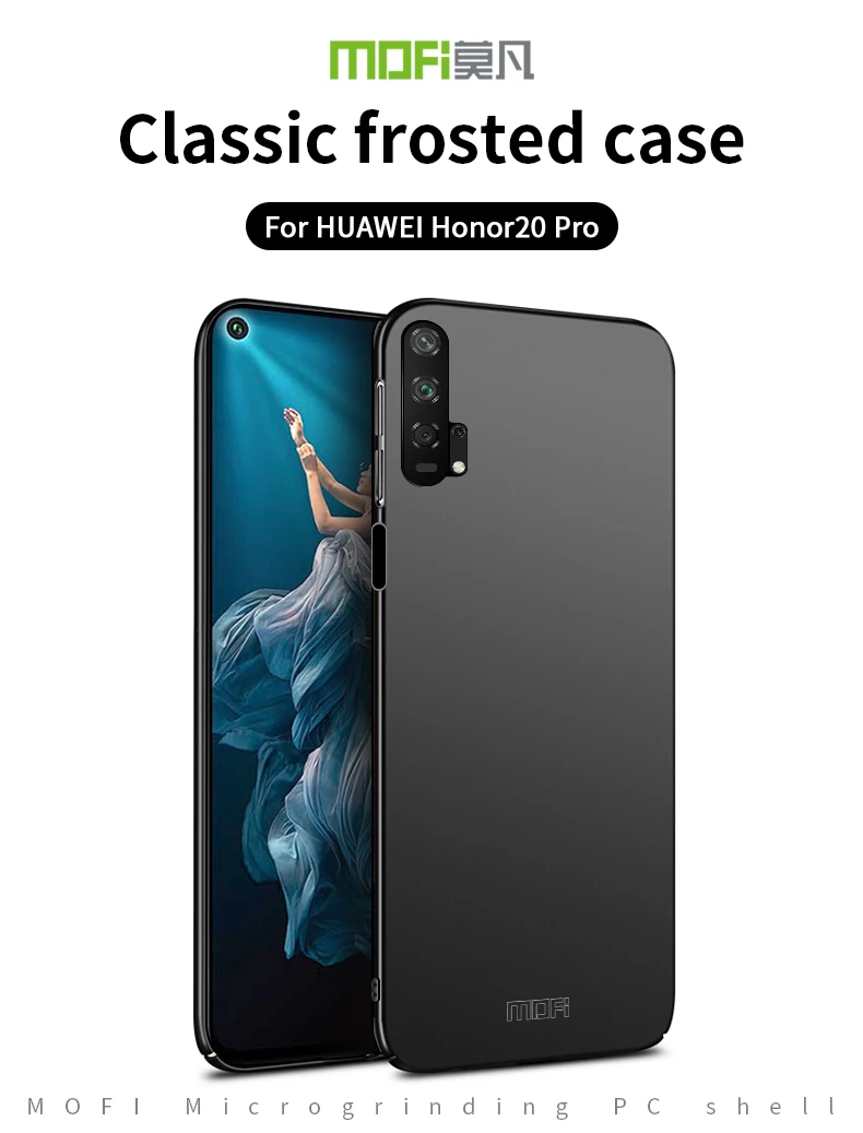 Для huawei Honor 20 Pro чехол MOFI классический матовый полный охват жесткий для крышки
